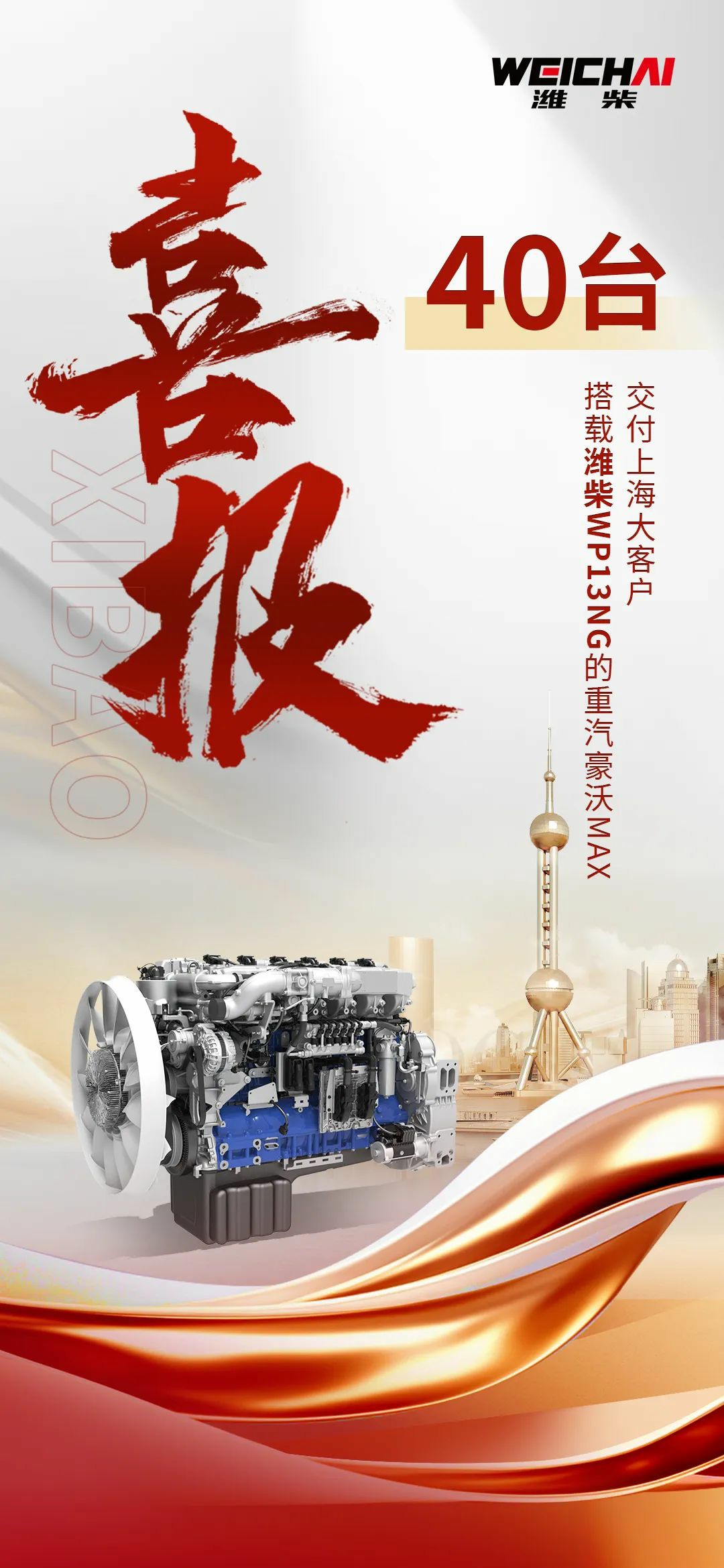 喜报 | 一举交付40台!潍柴WP13NG助力上海大客户价值再升级 - 第1张 - 提加商用车网 喜报 | 一举交付40台!潍柴WP13NG助力上海大客户价值再升级 - 第1张