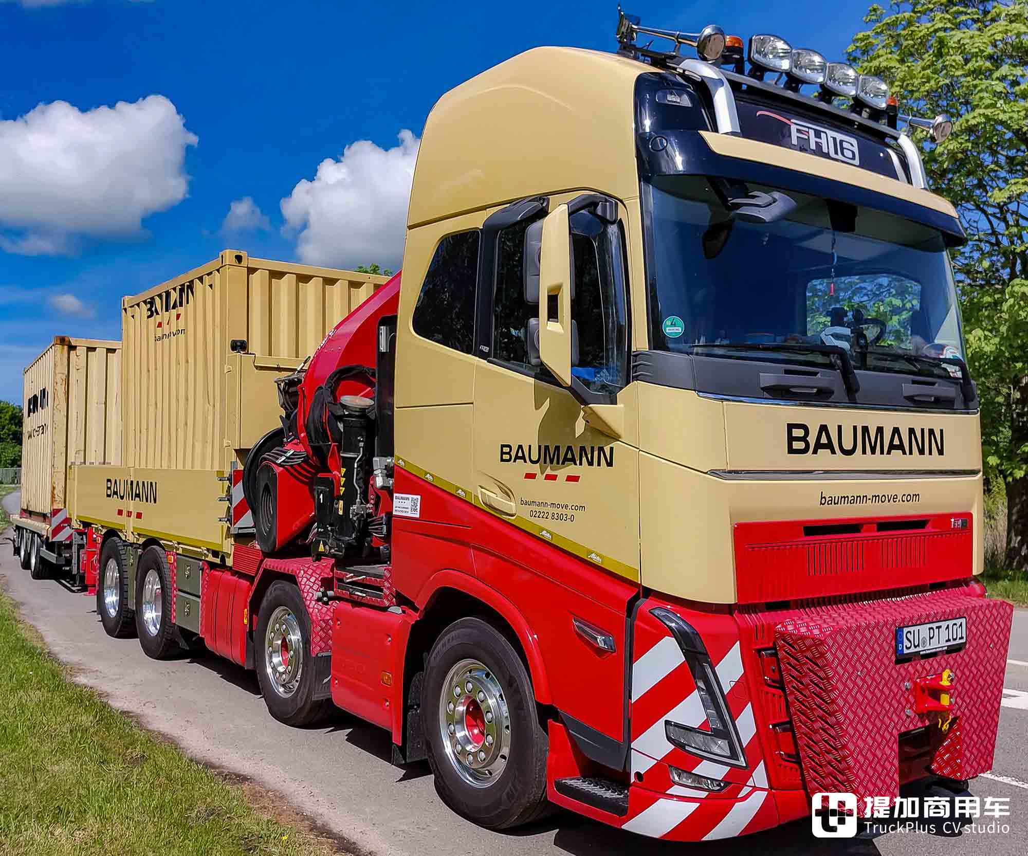 750匹马力+顶级车身配置,大件运输后勤车,沃尔沃FH 16多用途随车吊实拍 - 第8张 - 提加商用车网 750匹马力+顶级车身配置,大件运输后勤车,沃尔沃FH 16多用途随车吊实拍 - 第8张