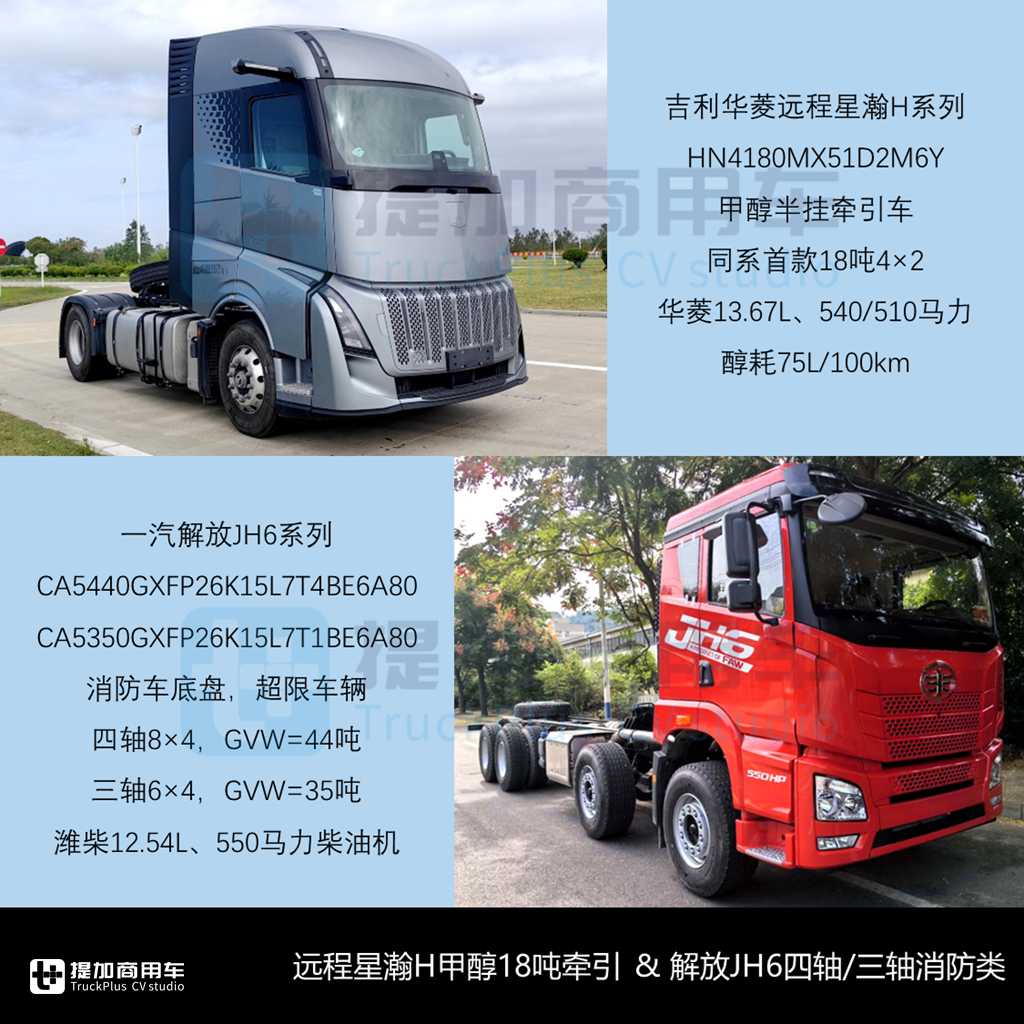 解放JH6载货版焕新来袭,远程星瀚H首推18吨甲醇牵引车,工信部第389批N类重型货车新车公示概述 - 第9张 - 提加商用车网 解放JH6载货版焕新来袭,远程星瀚H首推18吨甲醇牵引车,工信部第389批N类重型货车新车公示概述 - 第9张