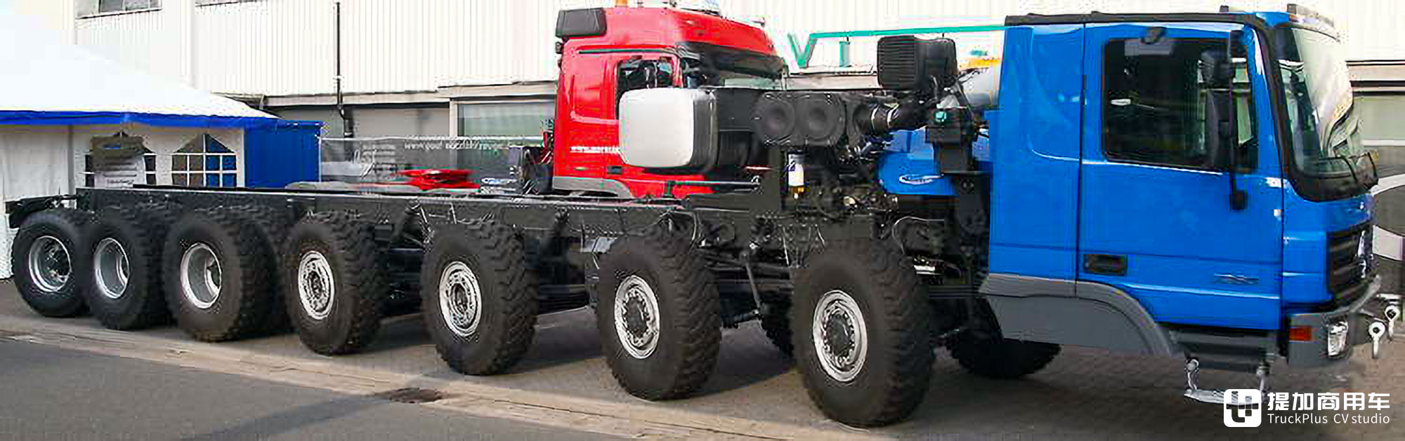 七轴14x8底盘,改装低入口驾驶室,奔驰Actros钻井车底盘实拍 - 第6张 - 提加商用车网 七轴14x8底盘,改装低入口驾驶室,奔驰Actros钻井车底盘实拍 - 第6张