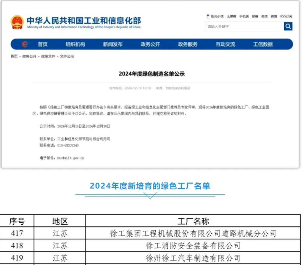 国家级绿色工厂,徐工3家获工信部权威认定 - 第1张 - 提加商用车网 国家级绿色工厂,徐工3家获工信部权威认定 - 第1张