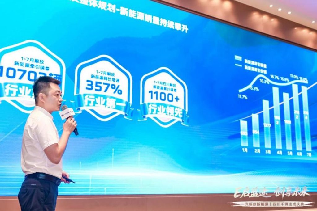 E启蓝途,创享未来!一汽解放新能源四川千辆达成庆典圆满落幕! - 第2张 - 提加商用车网 E启蓝途,创享未来!一汽解放新能源四川千辆达成庆典圆满落幕! - 第2张