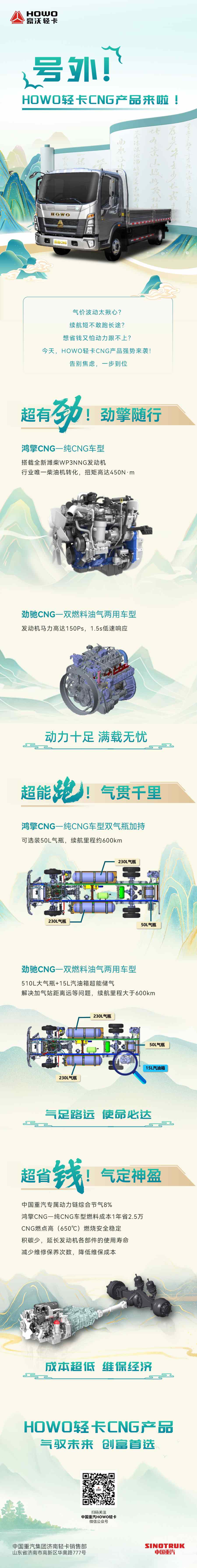 气驭未来！HOWO轻卡CNG产品——超有劲、超能跑、超省钱！ - 第1张