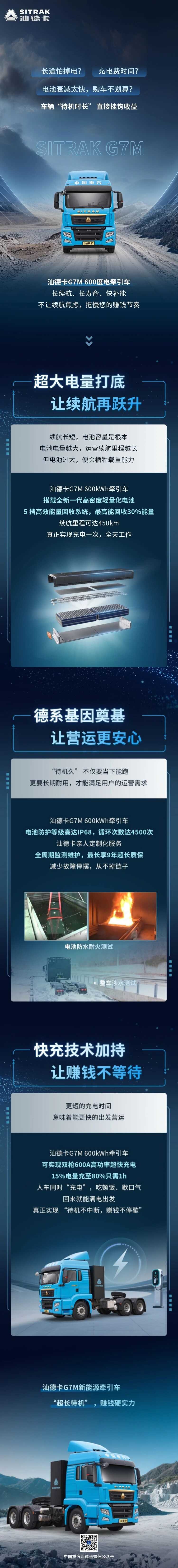 汕德卡新能源牵引车：续航不慌，赚钱才快！ - 第1张