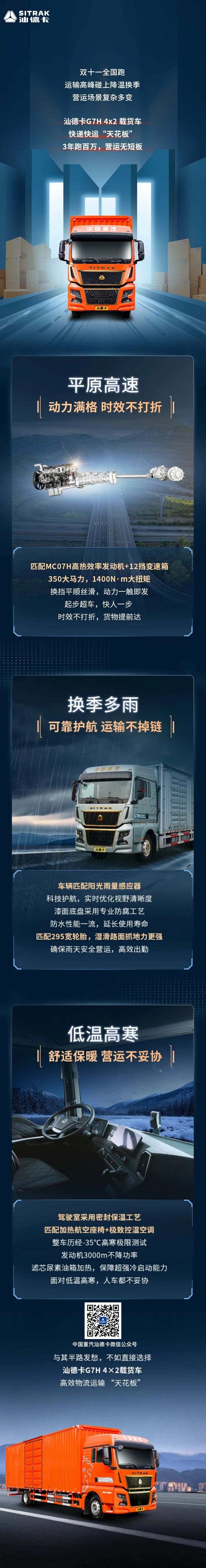 为快递包裹提速——选车就选中国重汽汕德卡G7H，营运无短板！ - 第1张
