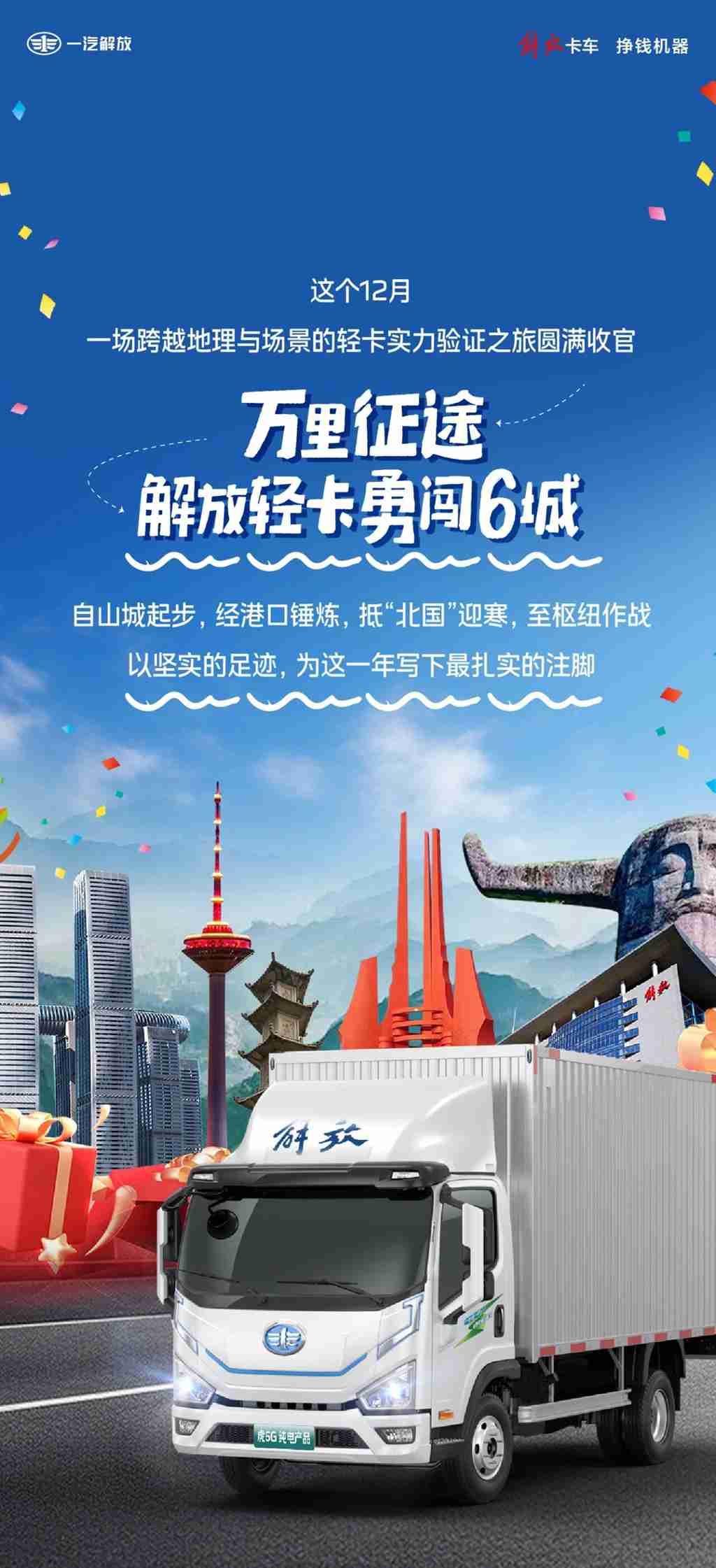 万里通关，六城为证：解放轻卡用实力回应山河！ - 第1张
