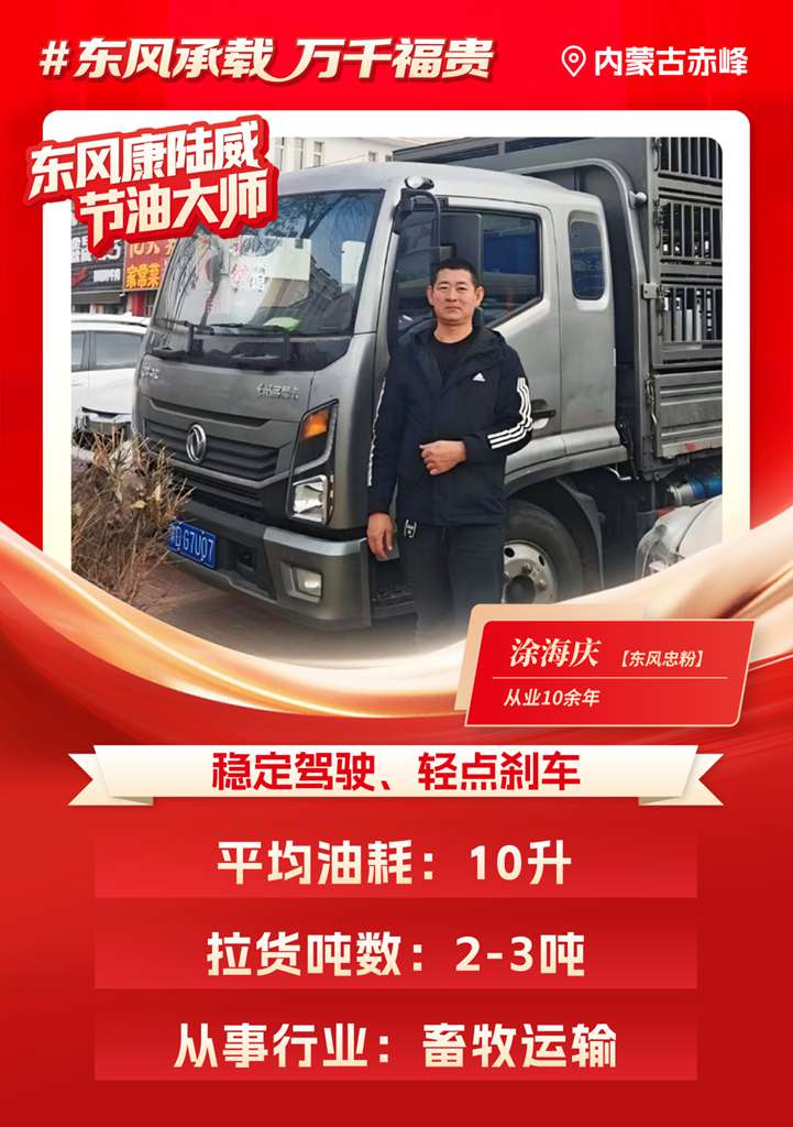 东风多利卡康陆威节油大师系列故事（十）：“稳中求胜”，涂海庆的“致富秘籍” - 第1张