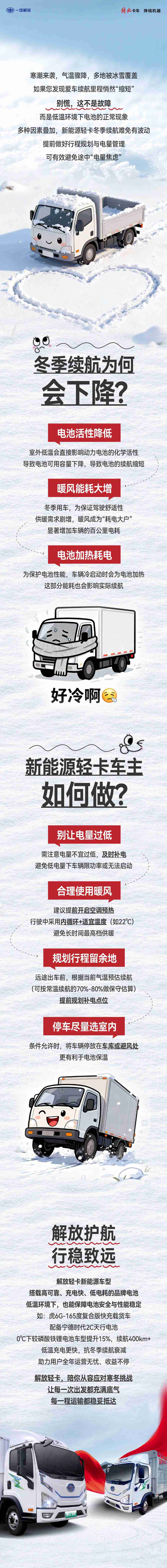 天冷不“趴窝”！新能源轻卡冬季用车提醒！ - 第1张
