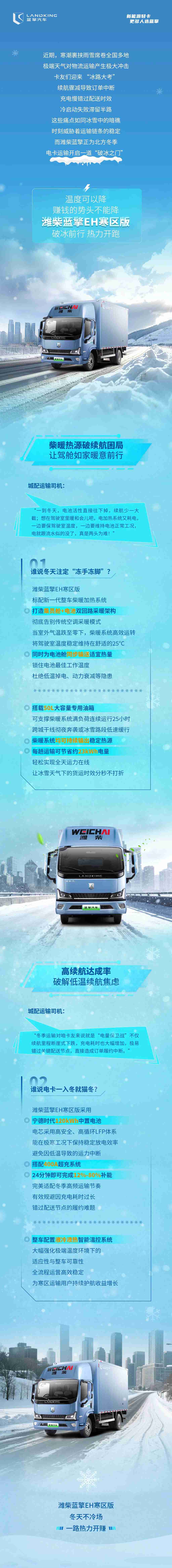 谁说电卡入冬就趴窝？看潍柴蓝擎EH寒区版破冰前行，热力开跑！ - 第1张
