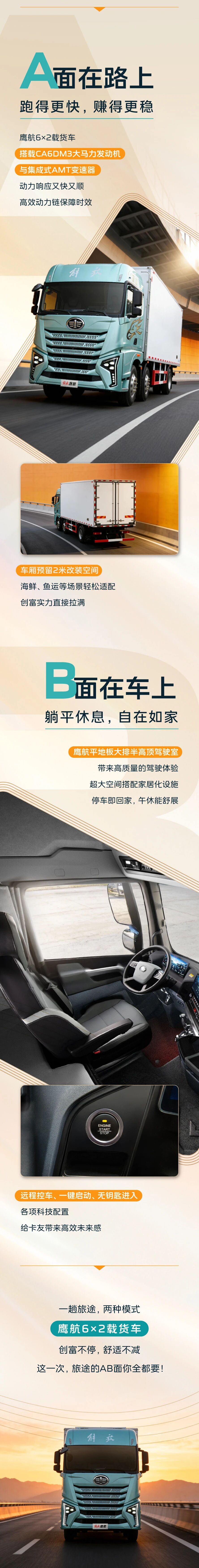 看鹰航6×2载货车切换旅途AB面 - 第3张