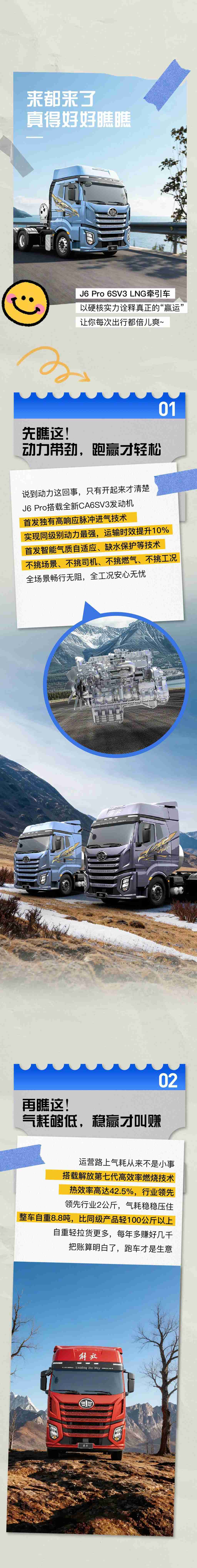 名车博览 | J6 Pro 6SV3 LNG牵引车：瞧好了！ - 第1张