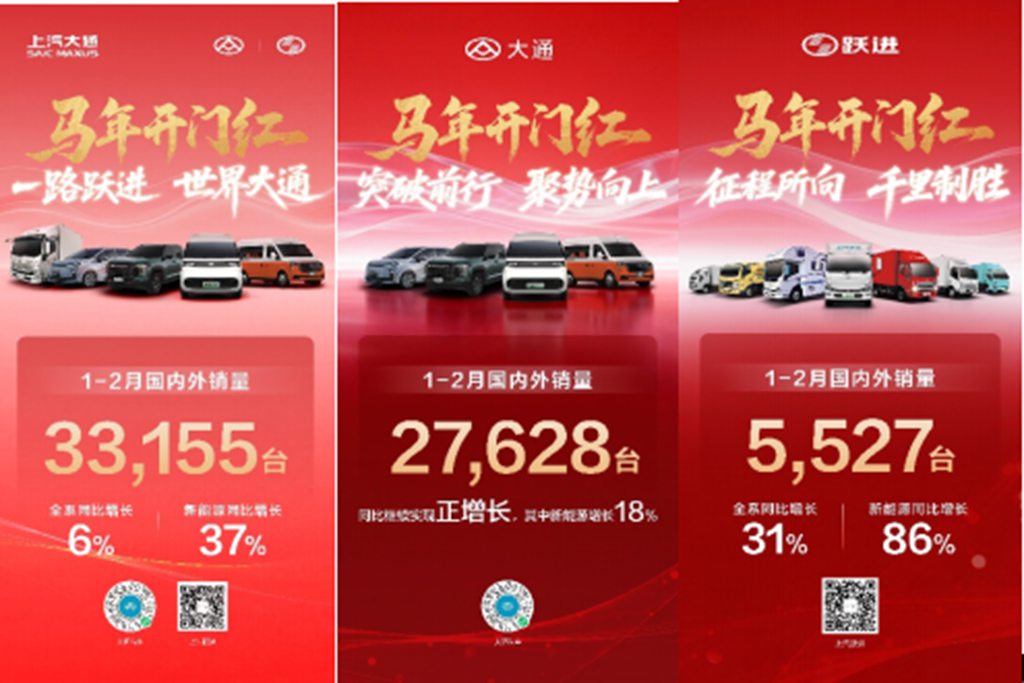 一马当先!轻客、轻卡、皮卡三线领跑,上汽大通1-2月热销超3.3万辆,保持同比正增长 - 第1张 - 提加商用车网 一马当先!轻客、轻卡、皮卡三线领跑,上汽大通1-2月热销超3.3万辆,保持同比正增长 - 第1张