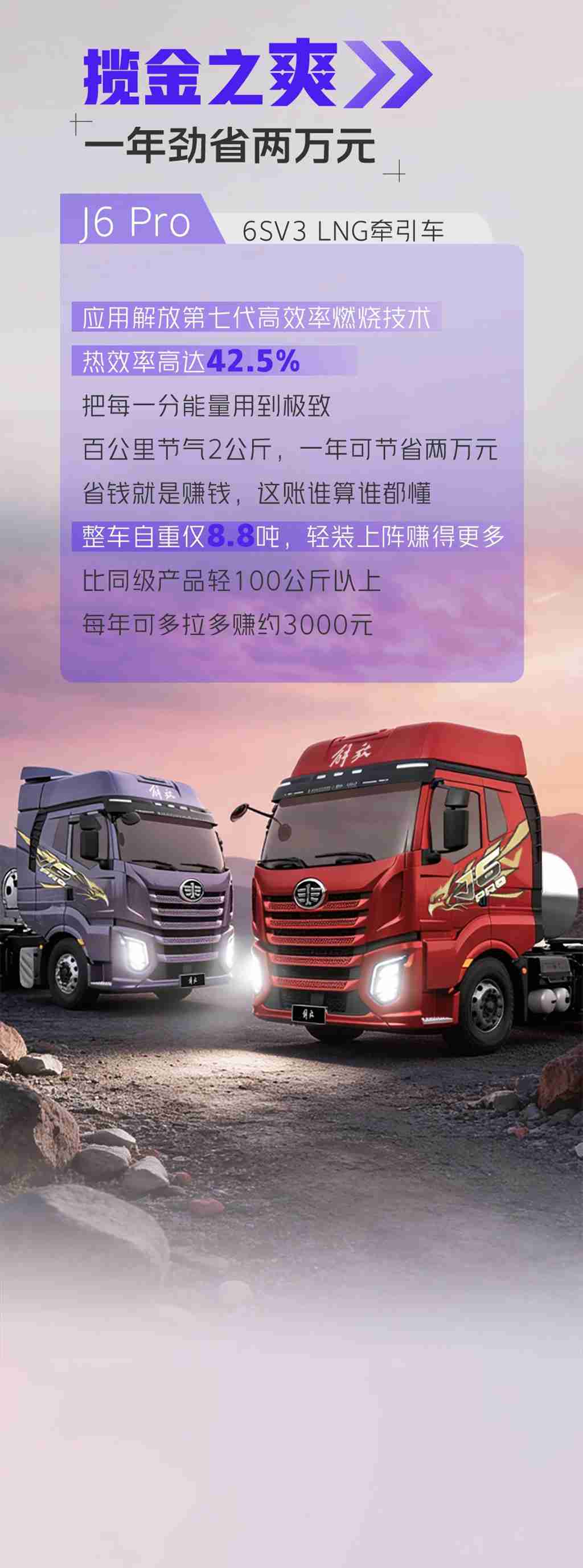 芯视界｜J6 Pro 6SV3 LNG牵引车，把“爽”字写进每一个细节 - 第3张