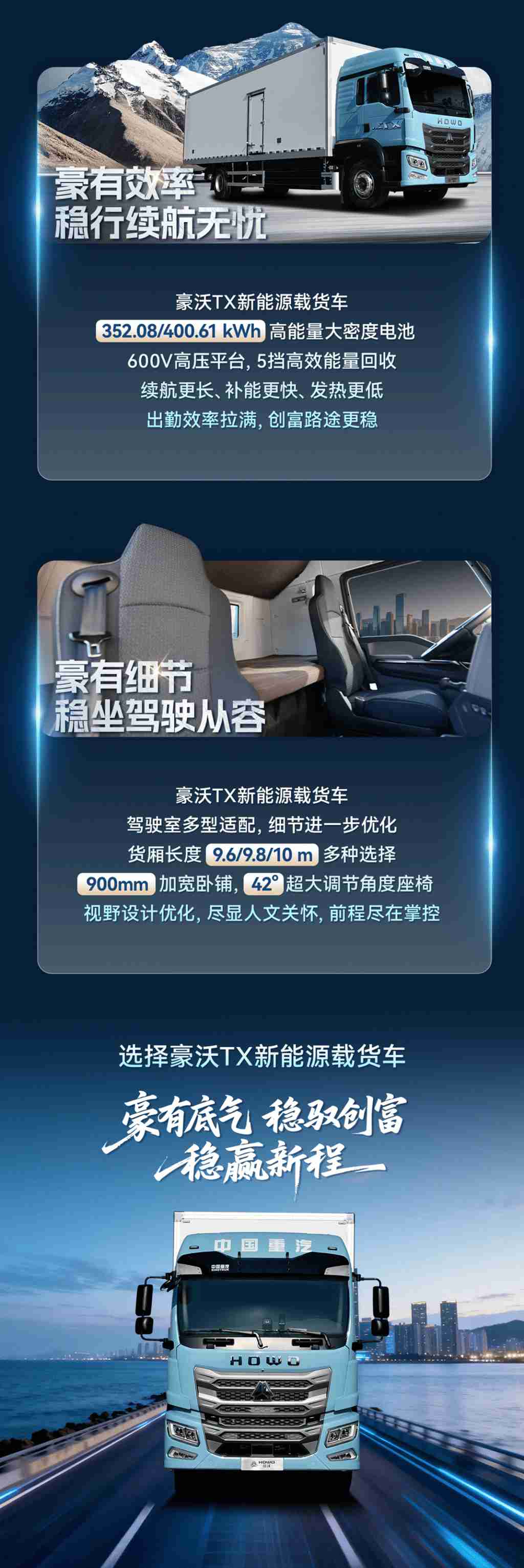 豪有底气｜稳驭创富就选豪沃TX新能源载货车 - 第2张