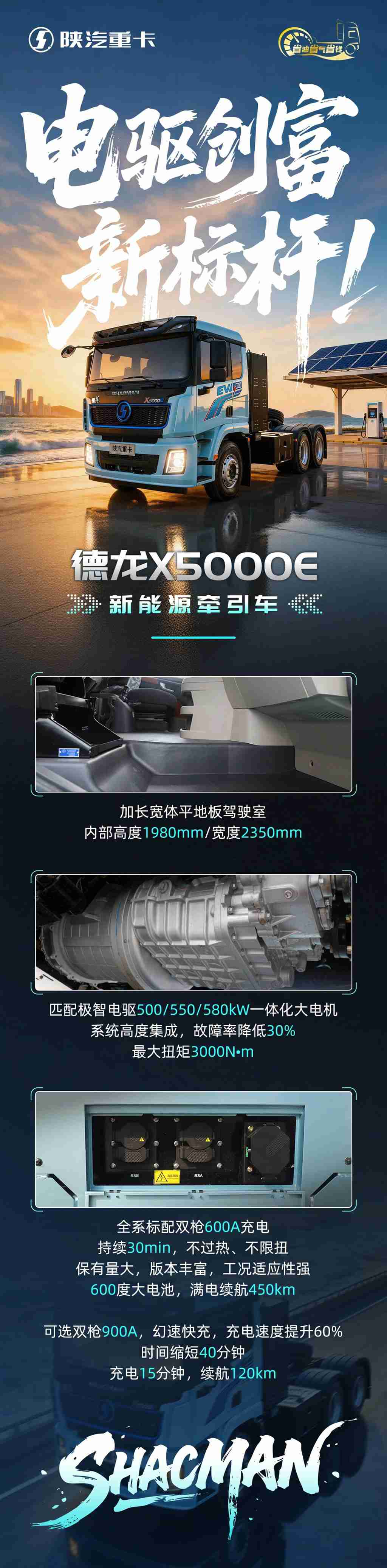 【明星产品】X5000E新能源牵引 大电机大电量 节电幻充新价值 - 第1张