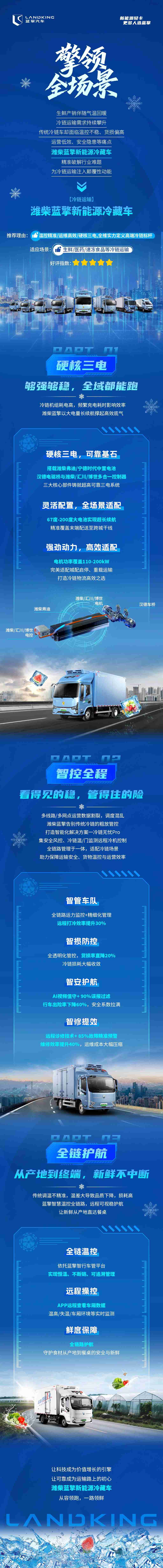 【擎领全场景】潍柴蓝擎新能源冷藏车以科技驱动冷链运输从容领跑！ - 第1张
