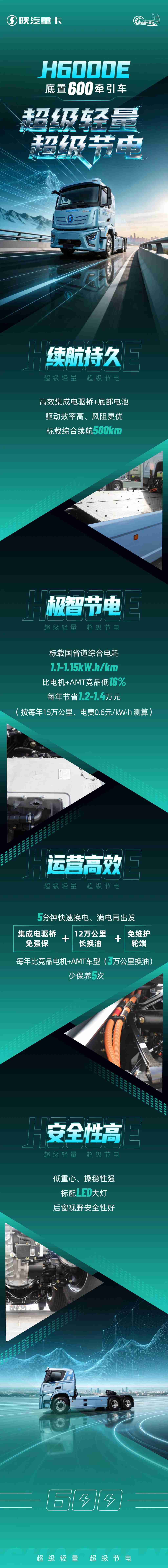 【极智云桥】H6000E 底置 600牵引车 超级轻量 超级节电 - 第1张