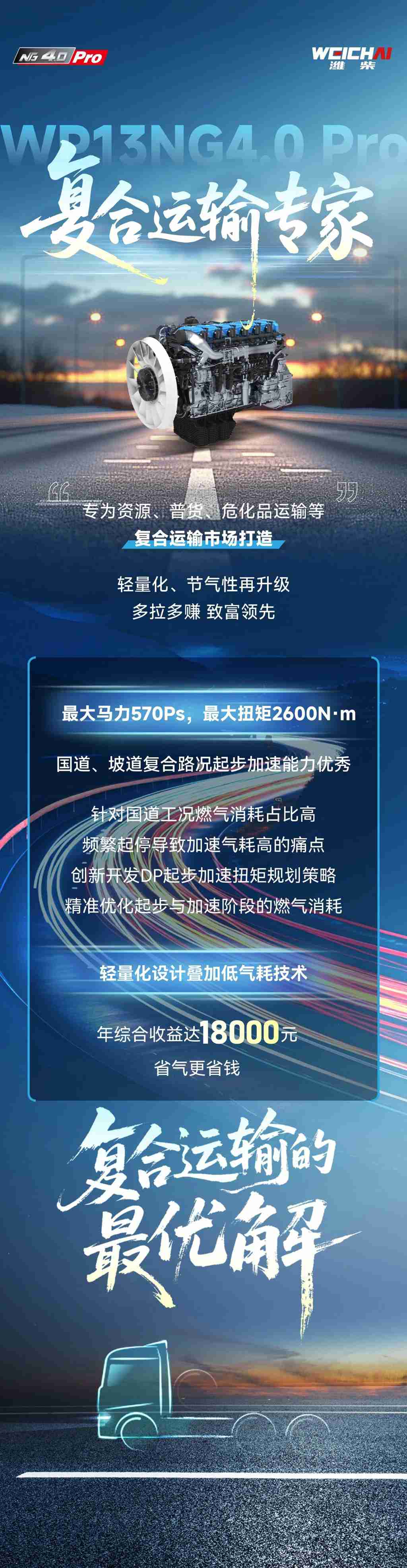 潍柴WP13NG4.0 Pro，复合运输专家！ - 第1张
