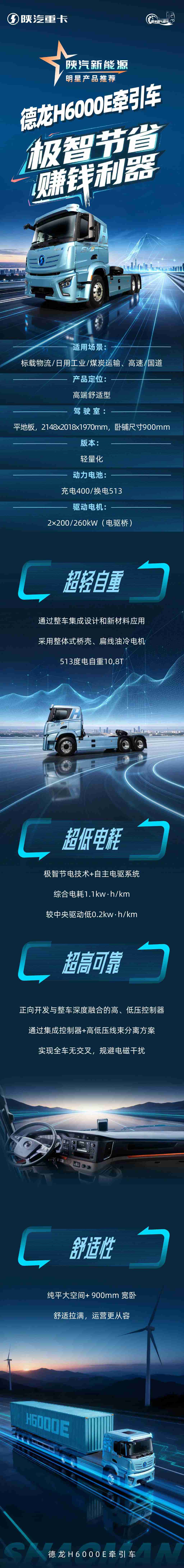【明星车型】陕汽新能源H6000E 极智节省 赚钱利器！ - 第1张