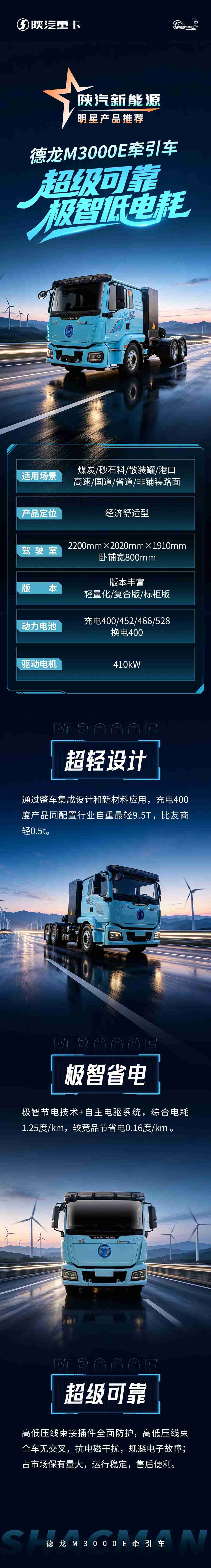 【明星车型】陕汽新能源M3000E 超级可靠 极智低电耗！ - 第1张