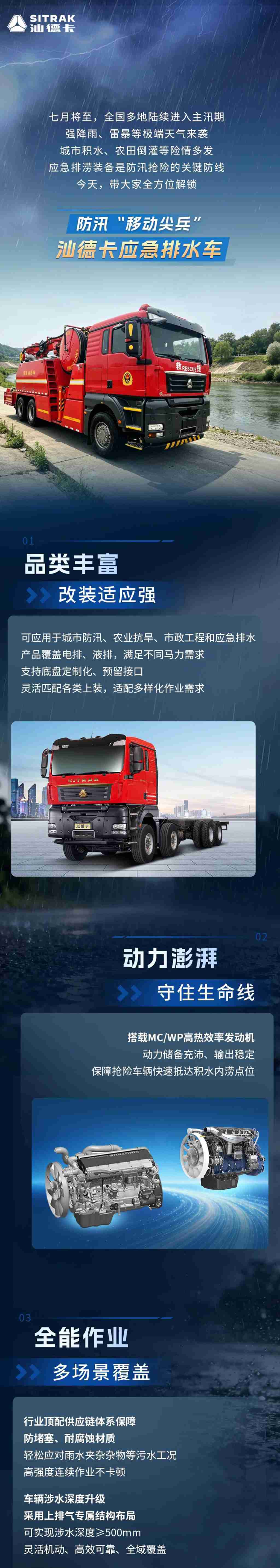 暴雨积水不用慌！汕德卡排水车，筑牢防汛抢险“移动防线”！ - 第1张