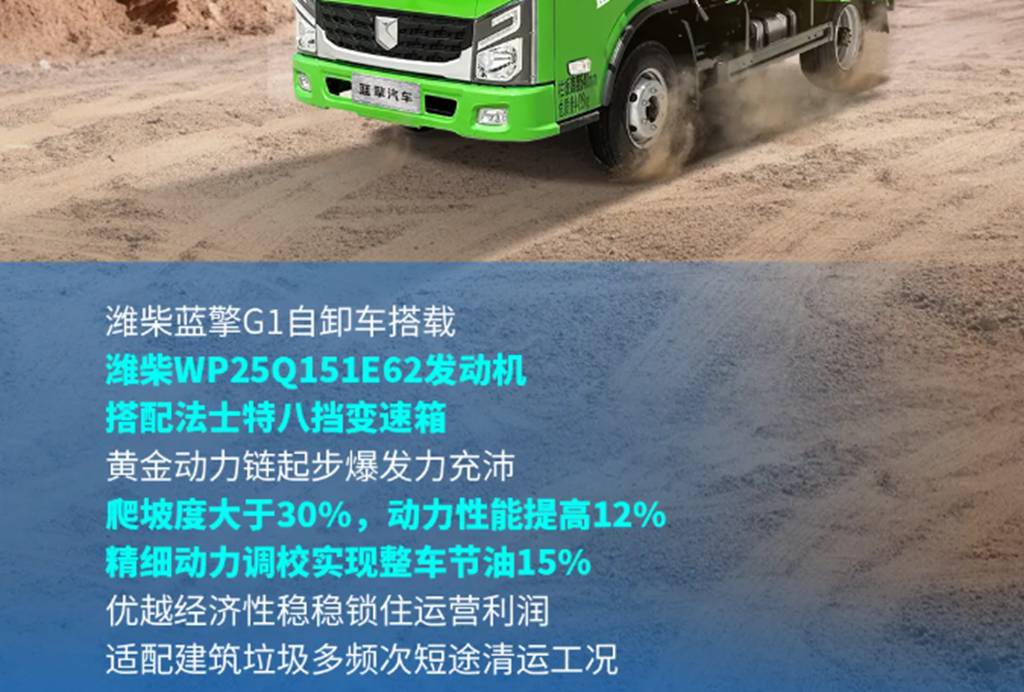 【建运臻选】潍柴蓝擎G1自卸车-硬核品质适配建筑垃圾运输重任！ - 第7张