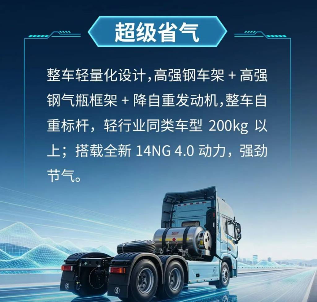 德龙G6000菁英版燃气牵引车，自重更轻，多拉货更省气！ - 第4张
