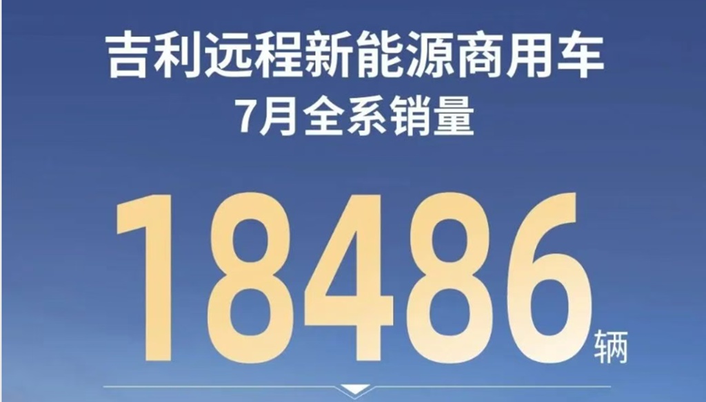 月销18486台！吉利远程新能源商用车7月销量持续攀升 - 第1张
