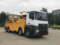 卡车司机最不想看到的车型，奔驰Arocs底盘的重卡清障车实拍