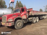 长头卡车国内少见？这个货运领域很常见，拉砂石料的乘龙T5长头卡车实拍