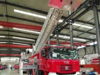 中集联合卡车32米多功能云梯消防车成功下线,守护人民生命财产安全!