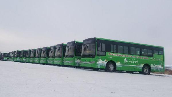 金龙纯电动公交驶进中国冷极地区首府城市呼伦贝尔