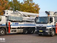 上世纪90年代国内泵车的主力车型,奔驰AK载货车底盘的31米泵车实拍