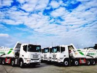 扬帆起航正当时!100台联合卡车国六LNG环保渣土车湛江交付