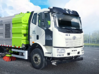 国六排放、12项功能,解放J6L洗扫车助力城市洁净生活