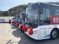 淮北市首条城际公交线路开通，安凯G9纯电动客车投入运营