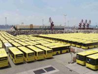 “金色”梦想启航,金龙再次发运沙特449辆智慧安全校车