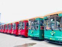 银隆铛铛车首入盐都，复古铛铛车与千年文化相遇