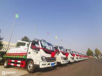 200台环卫车订单交付天津,时代领航助力美丽乡村