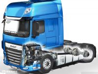 卡车怎么多拉货？扁平轮胎低鞍座，达夫XF干线运输车亮点十足