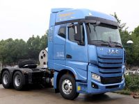 6.18全球首发|围观江淮跨越15L 530+大马力天然气自动挡牵引车