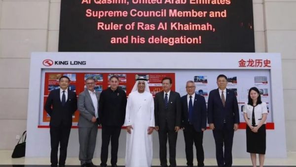 阿联酋联邦最高委员会成员、哈伊马角酋长萨欧德一行参访厦门金龙