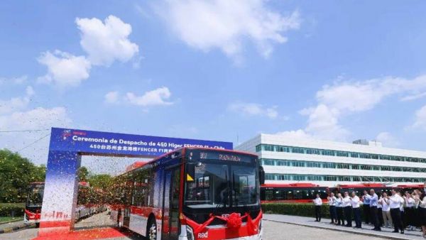 450辆!苏州金龙纯电FENCER f1启程南美