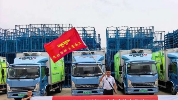 绿色动能焕新力！潍柴蓝擎混动轻卡助力上合峰会，赋能城市物流！