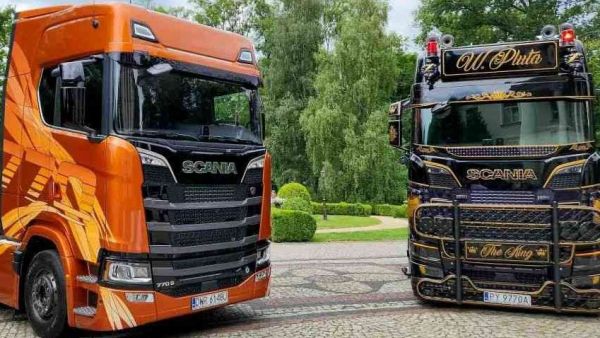 770匹马力V8大心脏!火焰羽翼外观+双大屏内饰,再带您看一台斯堪尼亚Fire火焰限量版卡车