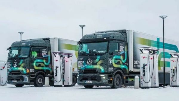 能耗提升25%，风阻滚阻成续航杀手！奔驰eActros 600电动重卡冬季测试结果出炉