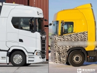 斯堪尼亚新款低风阻前脸曝光,加大号驾驶室呼之欲出?