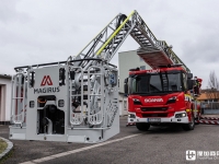 斯堪尼亚L360低入口卡车底盘打造，全球最高曲臂云梯车，带你看马基路斯M42L-AS云梯车