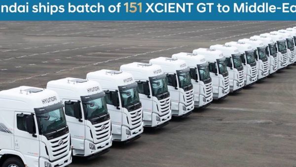 现代商用车走向全球!再次向中东市场交付151台XCIENT GT