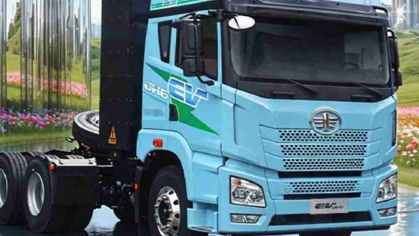 开JH6新能源牵引车，为春日上个色